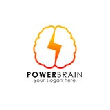 Plantilla del diseño del logotipo del cerebro del poder vector del diseño del logotipo del cerebro del trueno libre illustration Plantilla del diseño del logotipo del cerebro del poder vector del diseño del logotipo del cerebro del trueno libre illustration