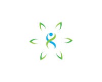 Plantilla humana sana del logotipo del icono del vector ilustración del vector Plantilla humana sana del logotipo del icono del vector ilustración del vector