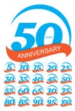 Plantilla Logo Anniversary Set Vector Illustration ilustración del vector Plantilla Logo Anniversary Set Vector Illustration ilustración del vector