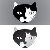 Plantilla, muestra o icono del logotipo del gato hecho con principios de oro del ratio Imagen de archivo libre de regalías Plantilla, muestra o icono del logotipo del gato hecho con principios de oro del ratio Imagen de archivo libre de regalías