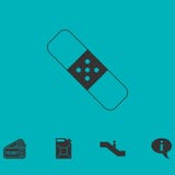 Plaster icon flat stock illustration Plaster icon flat stock illustration