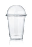 Plastic duidelijke kop met koepeldeksel royalty-vrije stock afbeelding Plastic duidelijke kop met koepeldeksel royalty-vrije stock afbeelding