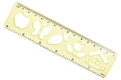 Plastic ruler and stencil