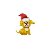 Plasticine 3D Christmas Chinese New Year symbol yellow dog stock images Plasticine 3D Christmas Chinese New Year symbol yellow dog stock images
