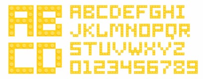 Plastikbau blockiert Alphabet stock abbildung Plastikbau blockiert Alphabet stock abbildung