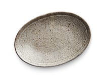 Plat en céramique ovale, plat vide avec la texture de granit, vue d'en haut d'isolement sur le fond blanc avec le chemin de coupu photographie stock Plat en céramique ovale, plat vide avec la texture de granit, vue d'en haut d'isolement sur le fond blanc avec le chemin de coupu photographie stock
