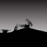 Plat militaire de radar de silhouette Illustration de vecteur illustration stock Plat militaire de radar de silhouette Illustration de vecteur illustration stock