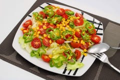 Plate with assorted salad royalty free stock photo Plate with assorted salad royalty free stock photo