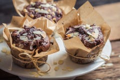 Plate Full Of Chocolate Muffins Royalty Free Stock Images Plate Full Of Chocolate Muffins Royalty Free Stock Images