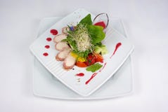 Plate Of Fine Dining Meal Stock Images
