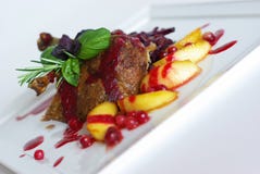 Plate Of Fine Dining Meal Royalty Free Stock Photography Plate Of Fine Dining Meal Royalty Free Stock Photography