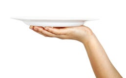 Plate On Hand Stock Images