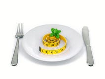 Plate With Centimeter Royalty Free Stock Photo