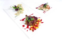 Plates Of Fine Dining Meal Royalty Free Stock Image Plates Of Fine Dining Meal Royalty Free Stock Image