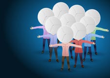 plats de Personne-satellite illustration libre de droits plats de Personne-satellite illustration libre de droits