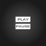 Play and pause button icon flat. royalty free illustration Play and pause button icon flat. royalty free illustration