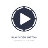 play video button icon on white background. Simple element illustration from UI concept stock illustration play video button icon on white background. Simple element illustration from UI concept stock illustration