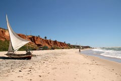 Playa de Canoa Quebrada, el Brasil fotografía de archivo libre de regalías Playa de Canoa Quebrada, el Brasil fotografía de archivo libre de regalías