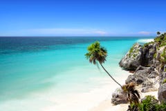 Playa de Tulum imagen de archivo Playa de Tulum imagen de archivo