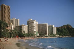 Playa de Waikiki imagen de archivo Playa de Waikiki imagen de archivo