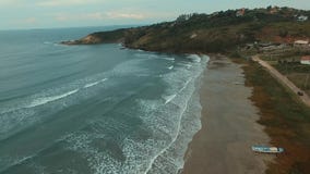 Playa maravillosa, playa Vila en Imbituba, Santa Catarina, el Brasil Playa maravillosa, playa Vila en Imbituba, Santa Catarina, el Brasil