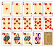 Playing Cards - Hearts Stock Photography