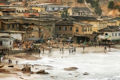 Playing football on Cape Coast foreshore stock photography Playing football on Cape Coast foreshore stock photography