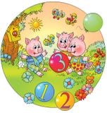 Playing Sucking-pigs Stock Images Playing Sucking-pigs Stock Images