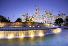 Plaza DE Cibeles, Madrid, Spanje. royalty-vrije stock fotografie Plaza DE Cibeles, Madrid, Spanje. royalty-vrije stock fotografie