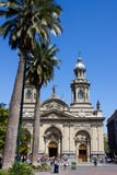 The Plaze de Arams in Santiago, Chile draws people to its park area on a beautiful clear and sunny day. royalty free stock images The Plaze de Arams in Santiago, Chile draws people to its park area on a beautiful clear and sunny day. royalty free stock images