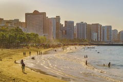 Plaża i budynki Fortaleza Brazylia zdjęcie stock Plaża i budynki Fortaleza Brazylia zdjęcie stock