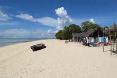  Plaża na małej wyspie blisko Zanzibar Zdjęcie Stock