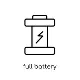 Pleine icône de batterie de collection illustration de vecteur Pleine icône de batterie de collection illustration de vecteur