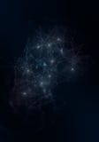 Plexus lines, dots and light beams with light points. Abstract technology, science and engineering background. Depth of field vector illustration Plexus lines, dots and light beams with light points. Abstract technology, science and engineering background. Depth of field vector illustration