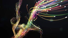 Plexus mystérieux des fils lumineux multicolores photographie stock Plexus mystérieux des fils lumineux multicolores photographie stock