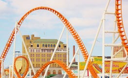 Plexus Of Landmarks On Coney Island New York Royalty Free Stock Photography Plexus Of Landmarks On Coney Island New York Royalty Free Stock Photography