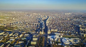 Ploiesti , Romania, aerial view
