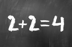 2 plus 2 equals 4 Royalty Free Stock Photos 2 plus 2 equals 4 Royalty Free Stock Photos