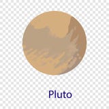 Pluto planet icon, flat style vector illustration Pluto planet icon, flat style vector illustration