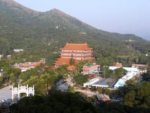 Po Lin Monastery on Lantau island in Hong Kong royalty free stock image Po Lin Monastery on Lantau island in Hong Kong royalty free stock image
