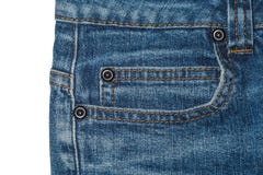 Poche de women& bleu x27 ; jeans de s avec des boutons en métal images stock Poche de women& bleu x27 ; jeans de s avec des boutons en métal images stock