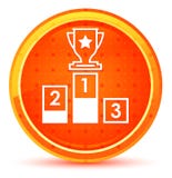 Podium icon natural orange round button vector illustration Podium icon natural orange round button vector illustration