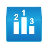 Podium icon shiny blue square button vector illustration Podium icon shiny blue square button vector illustration