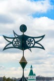 Pogodowy vane na wierza Ortodoksalny kościół obraz stock Pogodowy vane na wierza Ortodoksalny kościół obraz stock