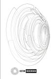 Point and line black card. Circle illustration royalty free illustration Point and line black card. Circle illustration royalty free illustration