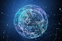 Point, line, surface composed of circular graphics, Global network connection,international meaning. 3d illustration. royalty free illustration Point, line, surface composed of circular graphics, Global network connection,international meaning. 3d illustration. royalty free illustration