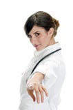 Pointing Lady Doctor Royalty Free Stock Photography Pointing Lady Doctor Royalty Free Stock Photography