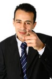 Points d'homme d'affaires vers le visualisateur photo stock Points d'homme d'affaires vers le visualisateur photo stock