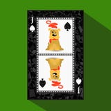 Poker för ` s för nytt år för kort royaltyfri illustrationer Poker för ` s för nytt år för kort royaltyfri illustrationer