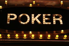 Poker neon lights Royalty Free Stock Photo Poker neon lights Royalty Free Stock Photo
